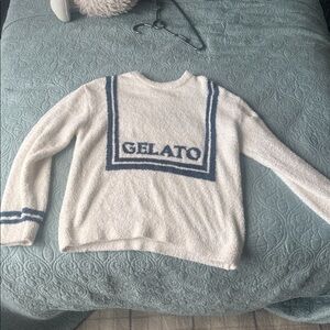 Gelato White and Blue Women's Sweater
